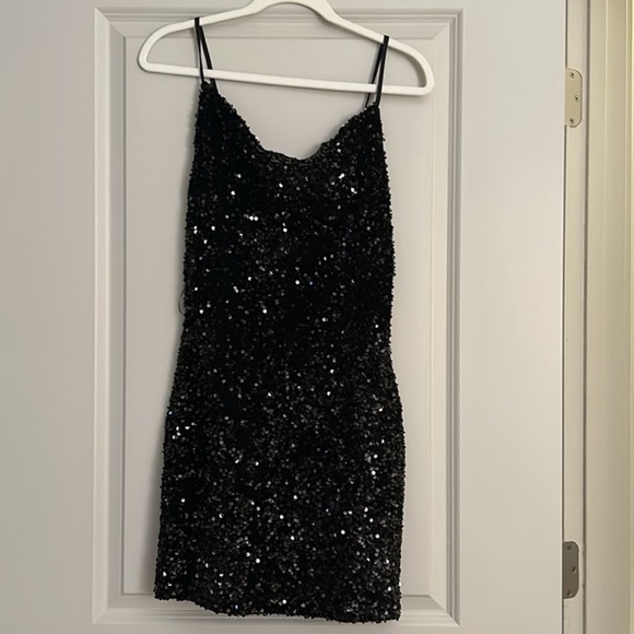 12th Tribe Black Sequin Dress - Picture 4 of 5
